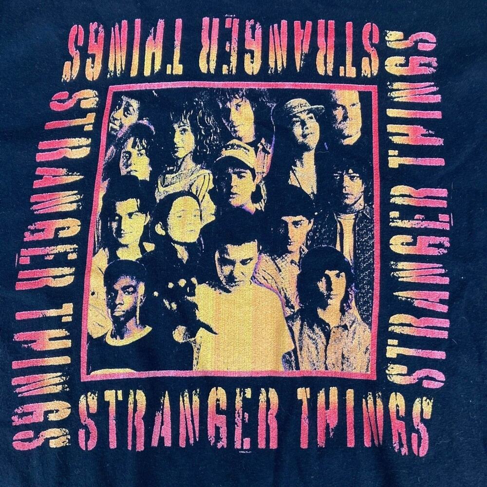 Stranger Things Tee Shirt Girls XL 14-16 Black Netflix Graphic Teen